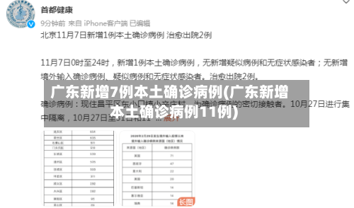 广东新增7例本土确诊病例(广东新增本土确诊病例11例)